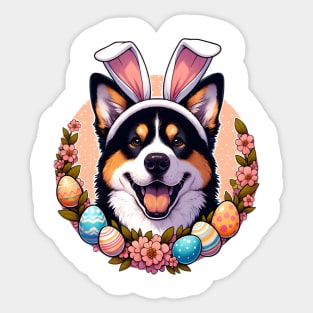 Slovensky Kopov Celebrates Easter with Bunny Ears Sticker